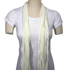 Off White Flutter Scarf Lightweight Women Accessory Mult…